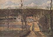 Jean Baptiste Camille  Corot Les Maisons Cabassud a Ville-d'Avray (mk11) painting